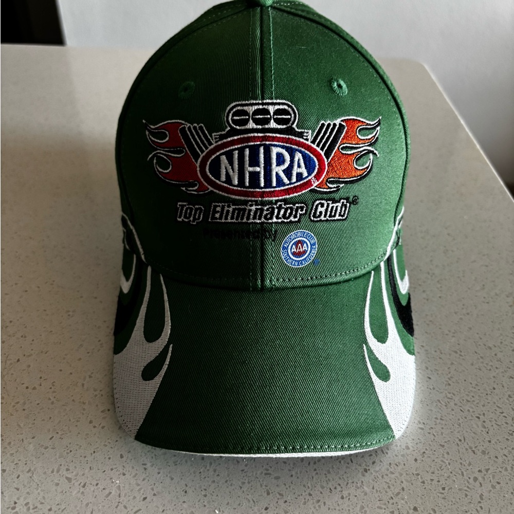 NHRA Green Cap with Flame Design